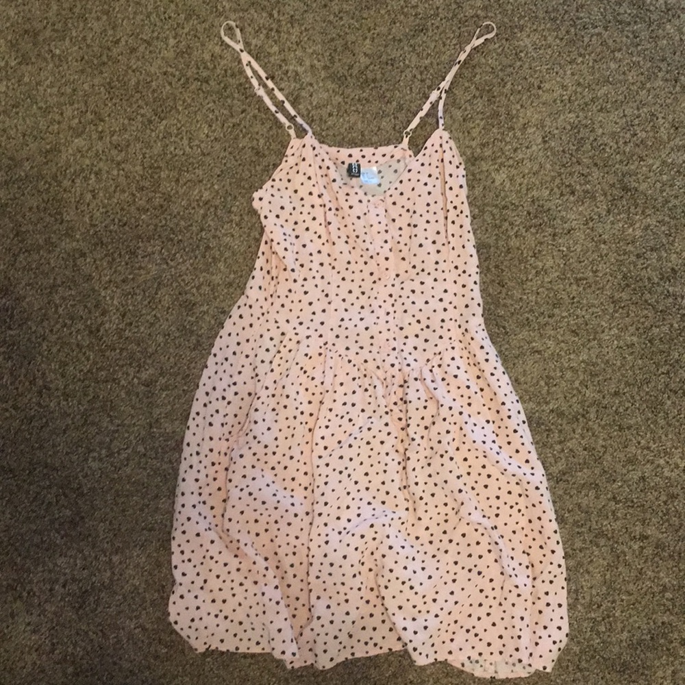 H&M pink heart princess mini dress